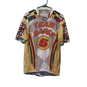 Valor Mens Multicolor Bear Republic Team Racer 5 Full Zip Jersey Size 2XL